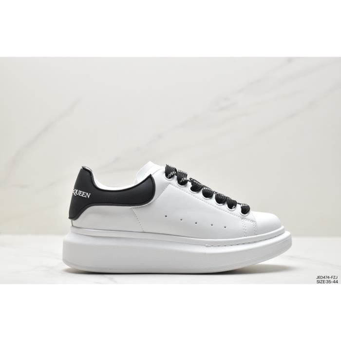Alexander McQueen 621056WHXMT9034 White Black Homme Femme Chaussures Entrainement de Sport Black Cdiscount Chaussures