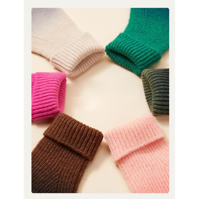 Gants Femme Isotoner Doublés Fausse Fourrure - Chauds Et Tactiles - Taille Unique - 8