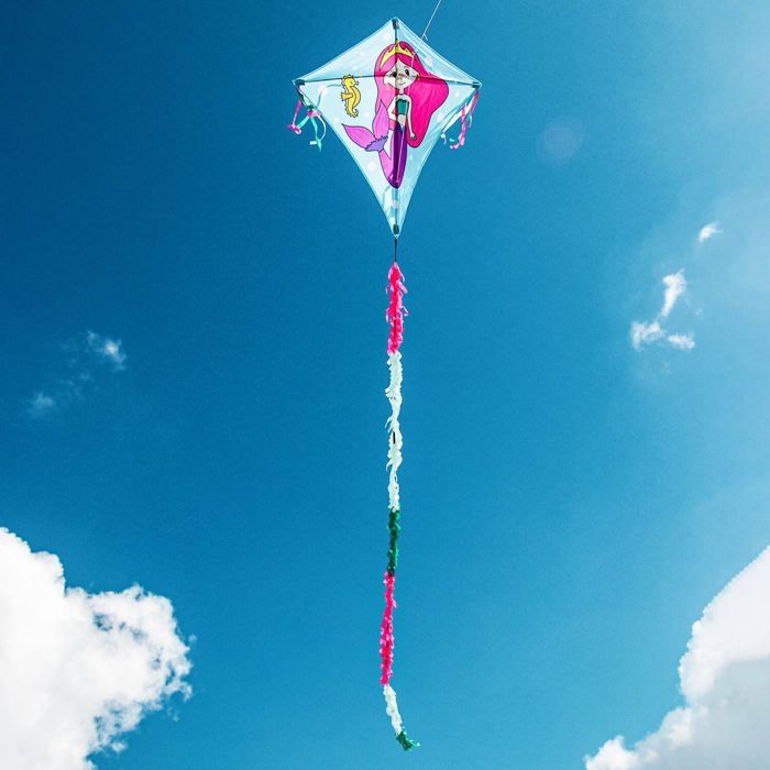 Cerf-Volant Pour Enfants Paul Günther Square 70x70cm - Prêt à Voler Avec Cordelette