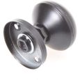 jeu de poignées de porte rondes  diamètre du cache serrure: 55 mmpoignée multitâche noire bouton rotatif  bouton aluminium  poigné-3