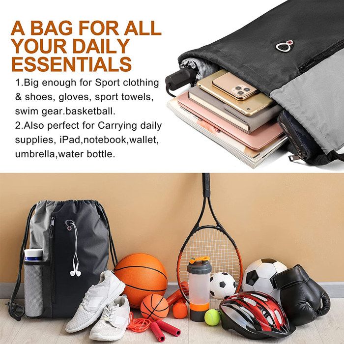 Sac A Ballon Filet Football BROTOU Lot De 2 Sacs De Ballons De Sport Extra Larges Avec Cordon De Serrage, Bandoulière Réglable, Sac De Rangement En Maille Pour Football Sac Football Sac