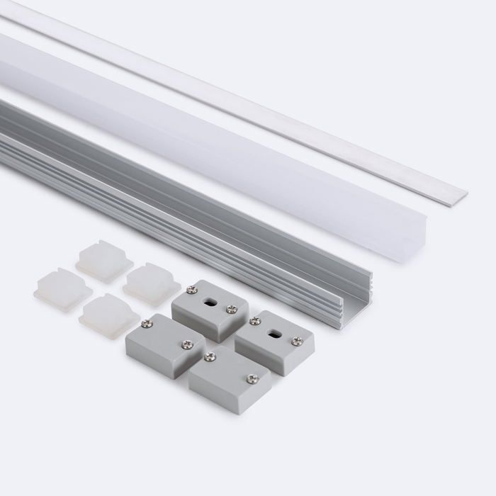 Profilé Aluminium Étanche IP65 2m Pour Ruban LED 8mm – Capot Translucide, Extérieur/Intérieur Humide