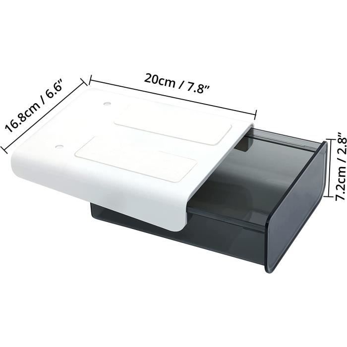 Tiroir Coulissant Sous Bureau En Bois - 21,5 X 13,5 X 18,5 Cm, Rangement Pour Bureau Ou Coiffeuse