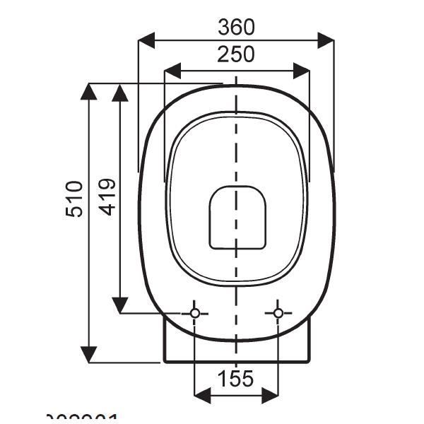 Abattant de WC ALLIA Naos, GINORI 500 Puits, blanc - COIAB160333