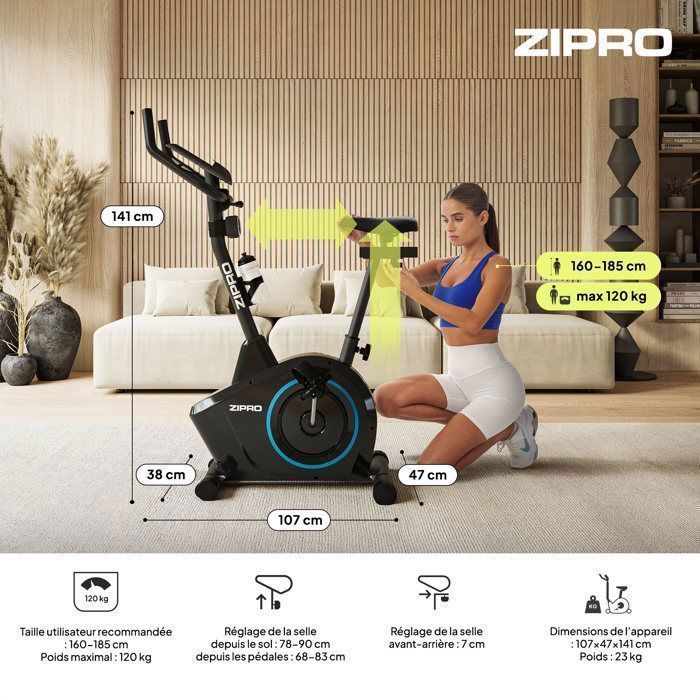 Vélo d'appartement ZIPRO Boost Résistance magnétique