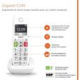 Téléphone Fixe sans Fil - GIGASET - E290 Duo Blanc - Grand écran - Larges touches - Audio Boost-4