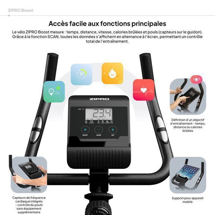 Vélo de fitness magnétique ZIPRO Boost résistance réglable - Main Image