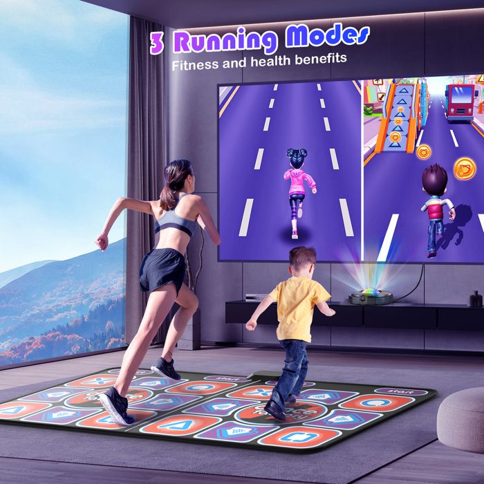 Tapis de Danse pour Enfants, 4 Flèches de Lumière LED Musique Pad de Tapis de Danse pour Enfants, 4 Flèches de Lumière LED Musique Pad de