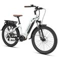 Vélo électrique JOBOBIKE Linda - Pneus 26 pouces - Moteur 250W BAFANG - Batterie LG 36V 14Ah - 150kg - Blanc-0