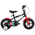 Vélo pour enfants 12 pouces Noir et rouge-0