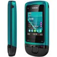 outd-Nokia C2-05 Débloqué Réseau 2G 2 "GPRS Appareil Photo Téléphone Portable MP3 Bluetooth [bleu]-0