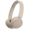Sony WH-CH520 Micro-casque supra-auriculaire Bluetooth Stereo beige Suppression du bruit du microphone Affichage de la-0