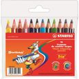 STABILO Trio court - Pochette de 12 crayons de couleur-0