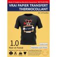 TransOurDream 1.0-10 feuilles x A4 Papier Transfert pour Textile et T-shirt Noir ou Foncé - Jet d'Encre,non impression mode miroir -0