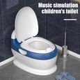 VINTEKY® Pot d'Apprentissage avec son Pippe  Pot Bébé, Toilette éducatif Portable, WC pour Enfants - Bleu-0