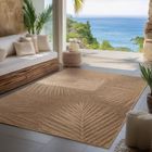 Carpettex Tapis dintérieur et dextérieur  robuste, marron, salon, cuisine, terrasse, jardin et balcon, 240x340 cm