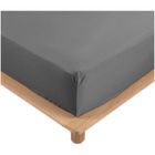 Draps Housse - PROMO LINGE - Percale - 190x140cm - anthracite