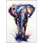 GSRPOP Éléphant de couleur, diamant peinture 5D bricolage strass peinture broderie point de croix Kit diamant pâte pour la décoration