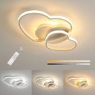 DELIPOP plafonnier chambre - 42W luminaire plafonnier LED dimmable pour chambre d'enfants - Lustre Plafond design de coeur - Blanc