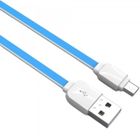 OuiSmart® Câble Slim Micro-USB Bleu 1m Câble Plat