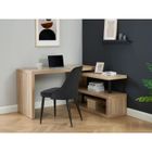 VENTE-UNIQUE Bureau extensible NICEPHORE - MDF - Coloris : chêne - Plateau pivotant 360°