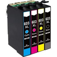 Cartouches d'encre compatibles Epson 603 XL - Pack de 4 - Noir, Cyan, Magenta, Jaune