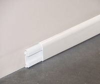 Plinthe passe-câbles PVC 50 mm - Frêne Blanc - 1 m