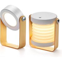 Lampe tactile à gradation, lampe de chevet portable pour lampe de chevet avec table de chevet portable - blanc