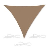Voile d'ombrage triangle marron café - 10035865-985