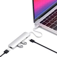 Satechi Adaptateur multi-ports Slim Type-C avec USB-C Pass-Through, HDMI 4K, USB 3.0 - Compatible avec MacBook Pro / Air M2 2