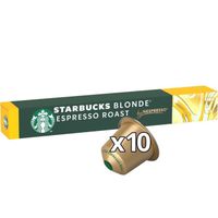 LOT DE 5 - STARBUCKS - Blonde Espresso Roast Intensité 6 Café capsules Compatible Nespresso - boite de 10 capsules
