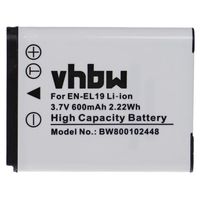 vhbw 1x Batteries compatible avec Nikon CoolPix S3100, S3200, S2750, S2900, S2800, S32, S33 appareil photo, reflex numérique