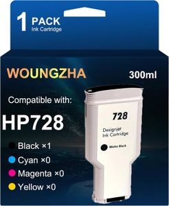 CARTOUCHE IMPRIMANTE Woungzha 1x HP728 Compatible cartouche d'encre 728