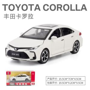VOITURE ELECTRIQUE ENFANT Blanc avec boîte-Voiture Toyota Corolla 1:32 En Al