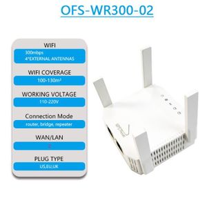 POINT D'ACCÈS OFS-WR300-02 - Répéteur WiFi 2.4G 5G 1200Mbps, 2 L
