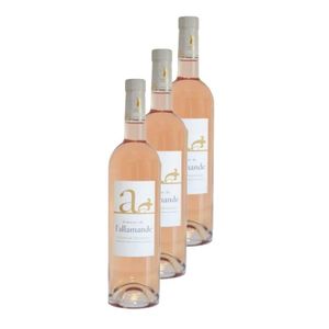 VIN ROSE Domaine de l'allamande - Lot 3x Vin rosé A - AOP - Provence - Bouteille 750ml