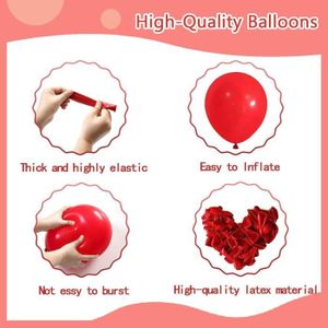 Kit Arche Ballons Rouge Et Noir, 146Pcs 5 12 18 Inch Rouge Noir Blanc  Confetti Ballon Guirlande Pour Anniversaire Baby Shower[H4459] - Cdiscount  Maison