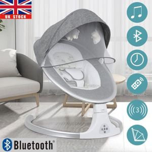 PERSEVERANCE Transat Bebe, Balancelle Bebe Electrique 0 à 10 kg, avec  Berceuse, 5 Vitesses de Balancement, Bluetooth,Télécommande, Harnais à 5  Points, Base Stable(Gris Clair) : : Bébé et Puériculture