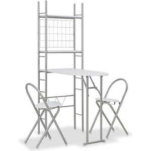 Cuisine Ensemble Table Pliante en Bois Poids:26kg S/éjour Brun+Blanc Caf/é 4 Chaises pour Salle /à Manger