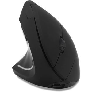 DeLUX Souris Ergonomique Verticale sans Fil pour Gaucher, Silencieuse,  Récepteur USB et Bluetooth, 4000DPI, Rechargeable, 6 Boutons (M618ZD-Noir)