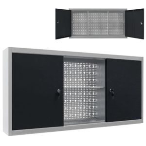 Nouveau Armoire A Outils Murale Style Industriel Metal Gris Et Noir Mey Achat Vente Etabli Meuble Atelier Nouveau Armoire A Outils Mu Cdiscount