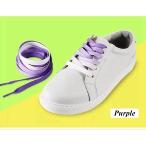 LACET  Purple CHINA 90 CM -Lacets plats colorés pour filles, couleur bonbon, arc en ciel, chaussures pour enfants et adultes, baskets en to