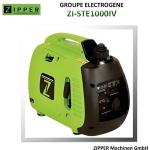 GROUPE ÉLECTROGÈNE Groupe électrogène - ZIPPER - ZI-STE1000IV - Technologie Inverter - Compact et léger - Faible niveau sonore