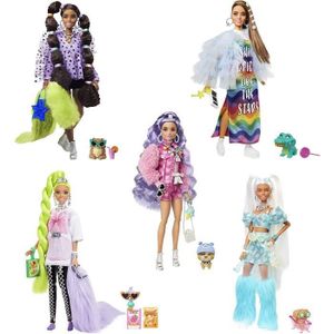 POUPÉE Coffret de 5 poupées Barbie Extra avec 70 accessoi