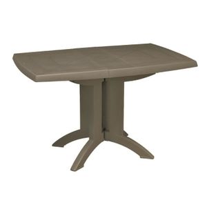 TABLE DE JARDIN  Table pliante - GROSFILLEX - Vega - Forest green - 118x77 - Résine - 4P