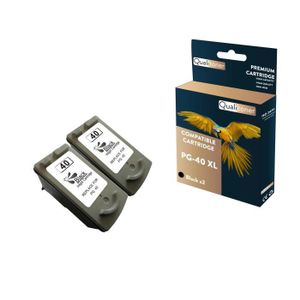 2 Cartouches QUALITONER Compatibles Canon PGI-35XL Noir - Pour Imprimantes Epson XP-6000/6100