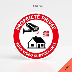 SINMAO Panneau Maison sous Surveillance Alarme Adhésif Propriété Privée