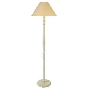 LAMPADAIRE TOSEL Lampadaire 1 lumière - luminaire intérieur - tissu  crème - Style charme - H150cm L45cm P45cm