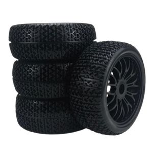 PNEUS AUTO 4 pièces RC jantes noir assemblage pneu pneu pour XS HSP buggy d'escalade