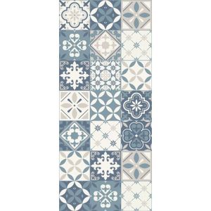 Tapis De Cuisine Imitation Carreaux De Ciment Amadora Tapis 100 Vinyle Imitation Carreau De Ciment 49 5x112 5 Cm Epaisseur 1 5 Mm Noir Et Blanc Achat Vente Tapis 100 Vynile Cdiscount